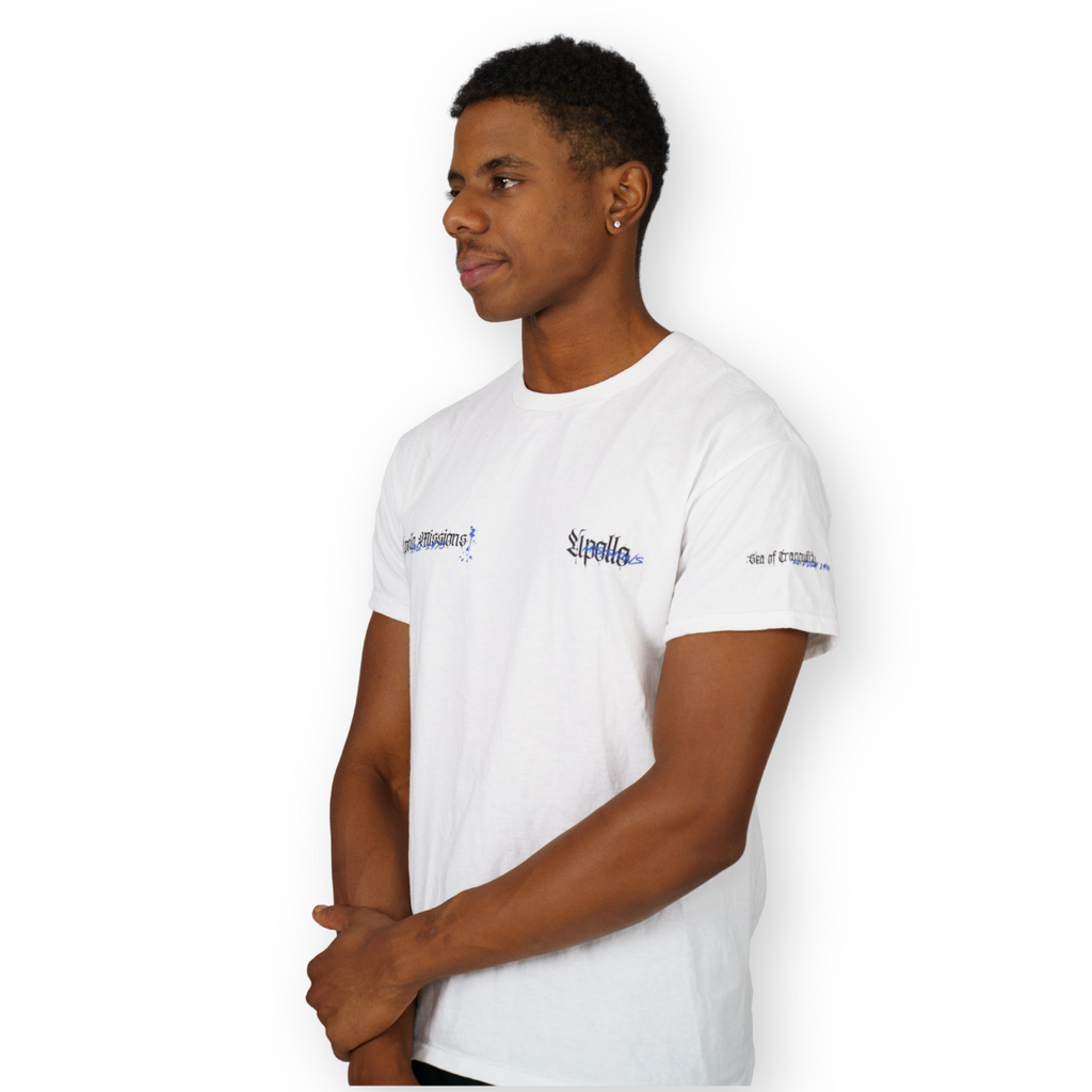 APOLLO MISSIONS Muscle Fit Tee — Sea of Tranquility | White – Nova