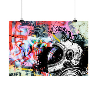 Urban Astronaut Matte Poster: Graffiti Odyssey Collection