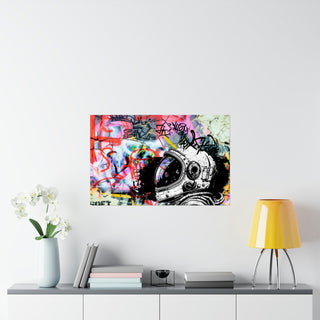 Urban Astronaut Matte Poster: Graffiti Odyssey Collection