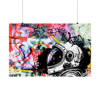 Urban Astronaut Matte Poster: Graffiti Odyssey Collection