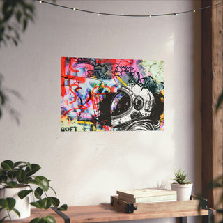 Urban Astronaut Matte Poster: Graffiti Odyssey Collection