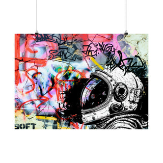 Urban Astronaut Matte Poster: Graffiti Odyssey Collection